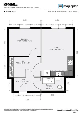 Pronájem bytu 2+kk, Praha - Nusle, Sinkulova, 48 m2