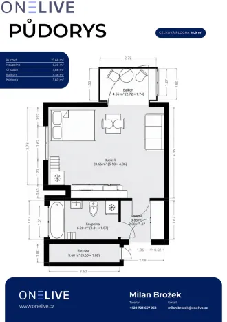 Prodej bytu 1+kk, Heřmanova Huť, U Pondu, 35 m2