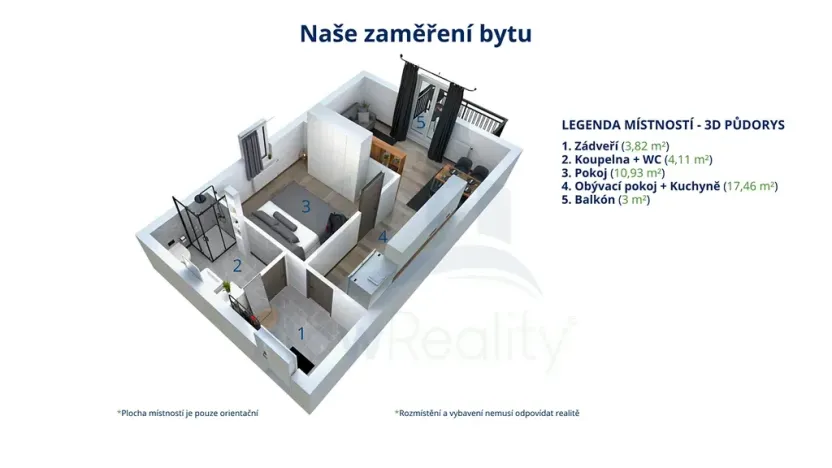 Pronájem bytu 2+kk, Polná, Pojmannova, 40 m2