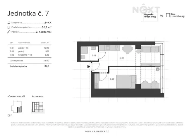 Prodej bytu 2+kk, Praha - Kyje, Vajgarská, 30 m2