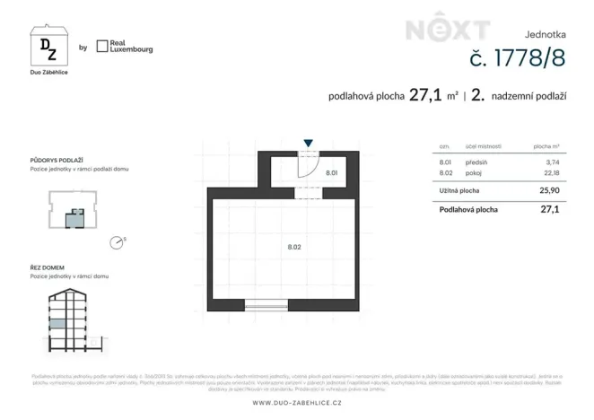Prodej kanceláře, Praha - Záběhlice, U zákrutu, 27 m2