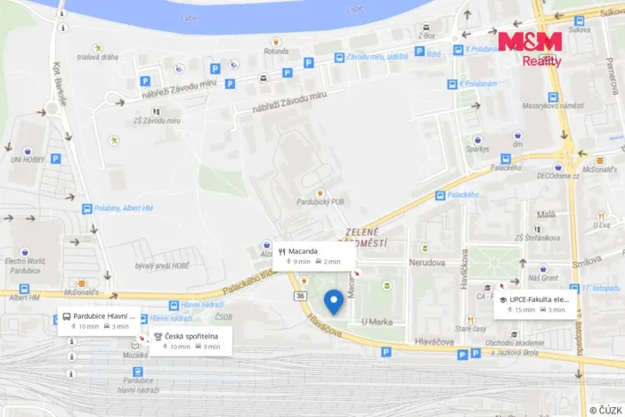 Pronájem bytu 3+kk, Pardubice - Zelené Předměstí, U Marka, 61 m2