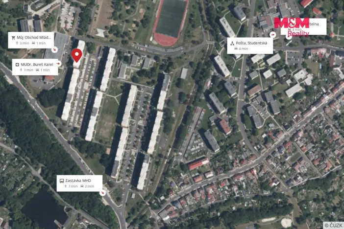 Pronájem bytu 1+1, Jirkov, Mládežnická, 39 m2