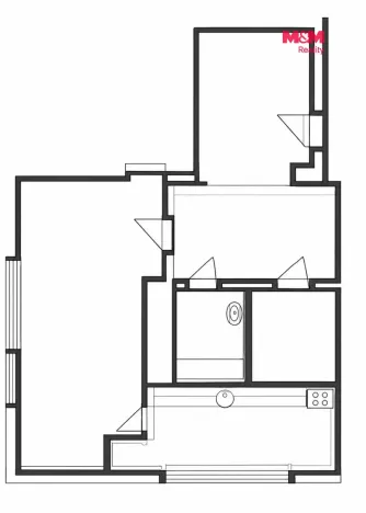 Prodej bytu 1+1, Brno - Komín, Podlesí, 36 m2