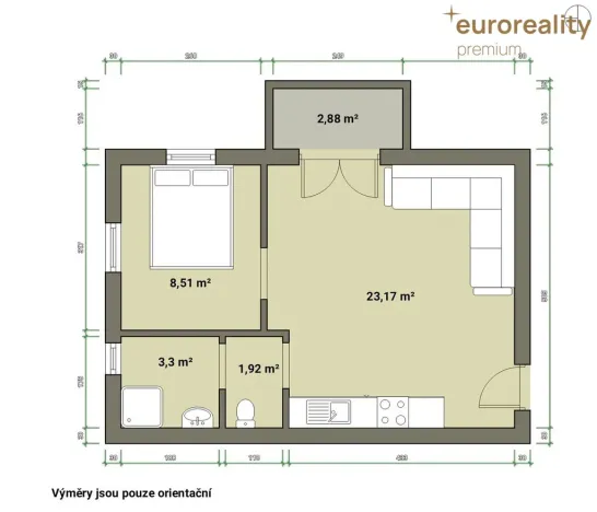 Prodej bytu 2+kk, Tachov, Na Třešňovce, 37 m2