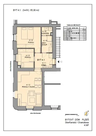 Pronájem bytu 3+kk, Plzeň, Skvrňanská, 65 m2