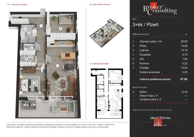 Prodej bytu 3+kk, Plzeň - Újezd, Halštatská, 88 m2
