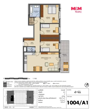 Prodej bytu 4+kk, Praha, Prosecká, 103 m2