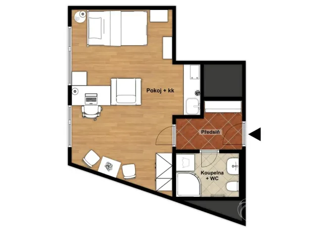 Prodej bytu 1+kk, Praha - Záběhlice, Ve slatinách, 30 m2