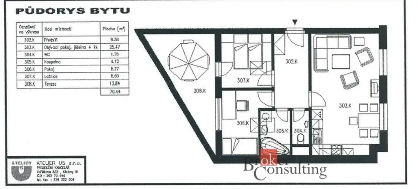 Prodej bytu 3+kk, Beroun - Beroun-Město, Nám. M.Poštové, 63 m2