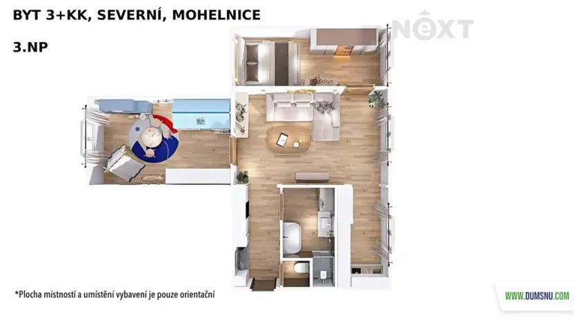 Prodej bytu 3+kk, Mohelnice, Severní, 61 m2
