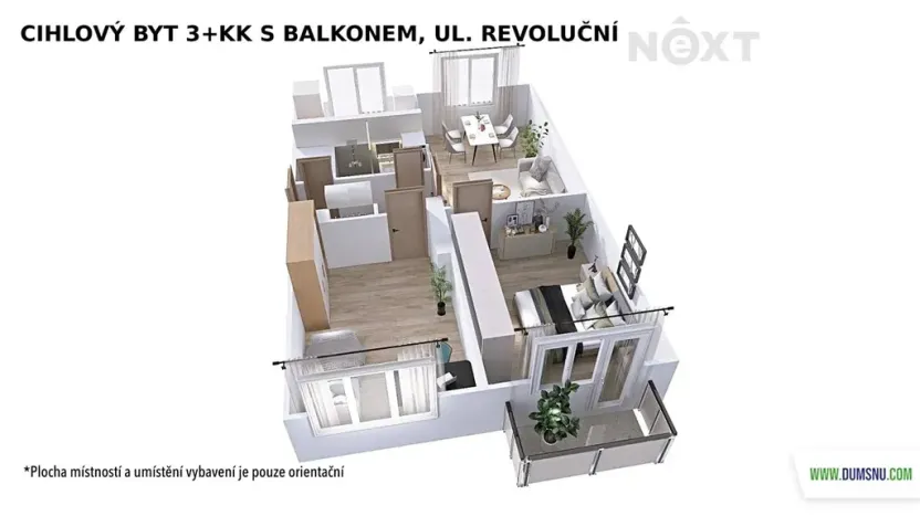 Pronájem bytu 3+1, Šumperk, Revoluční, 74 m2