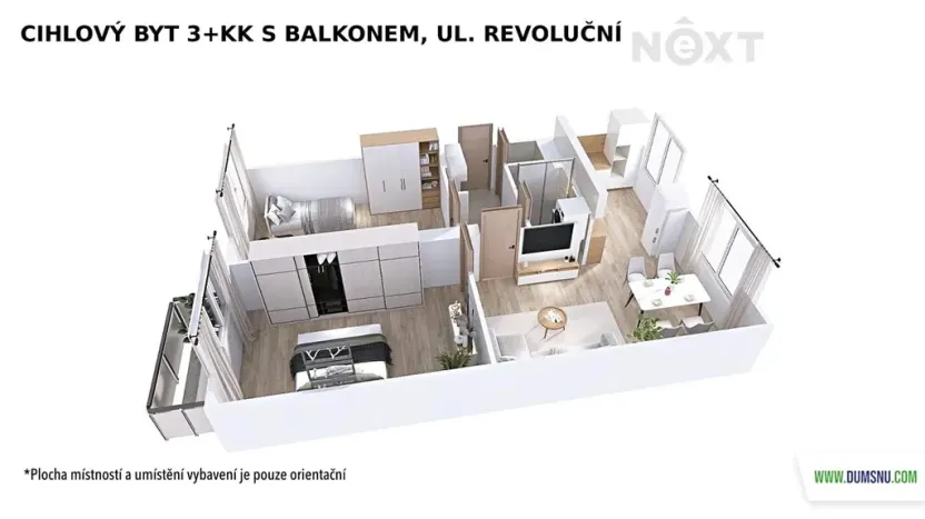 Pronájem bytu 3+1, Šumperk, Revoluční, 74 m2