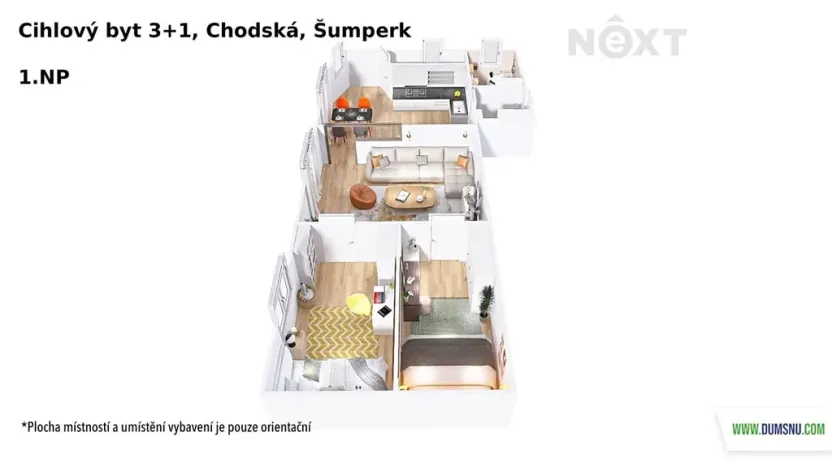 Prodej bytu 3+1, Šumperk, Chodská, 70 m2