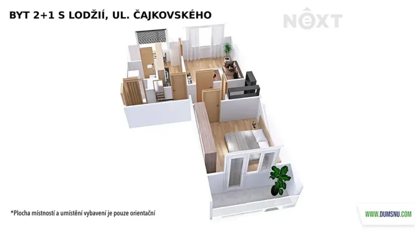 Pronájem bytu 2+1, Šumperk, Čajkovského, 56 m2