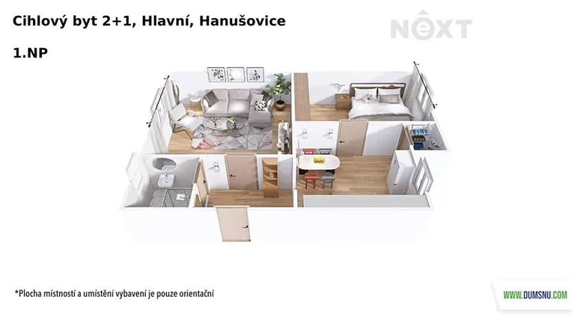 Prodej bytu 2+1, Hanušovice, Hlavní, 55 m2