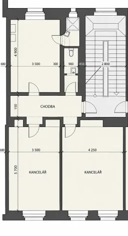Pronájem kanceláře, Praha - Vinohrady, Bělehradská, 70 m2