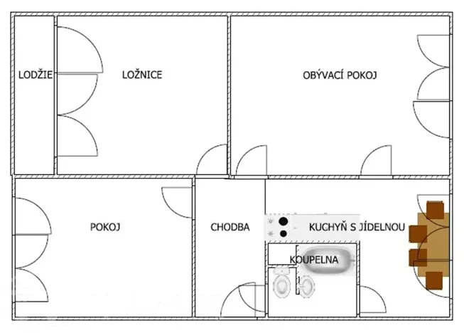 Prodej bytu 3+1, Chodov, U Porcelánky, 84 m2