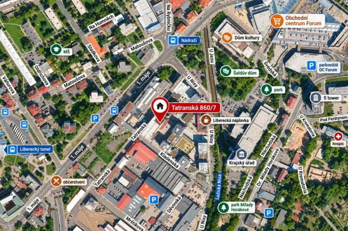 Pronájem bytu 3+kk, Liberec, Tatranská, 62 m2