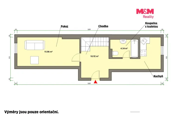 Pronájem bytu 2+1, Mariánské Lázně - Úšovice, Anglická, 50 m2