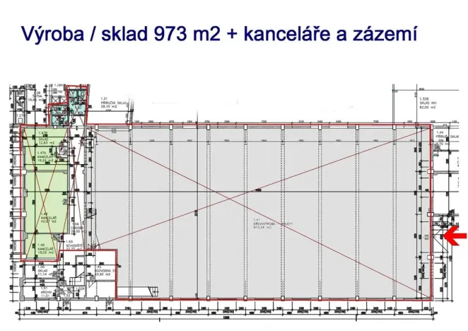 Pronájem skladu, Praha - Hostivař, U Pekáren, 1300 m2