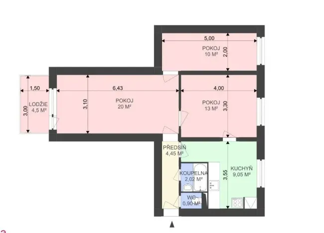 Prodej bytu 3+1, Moravské Budějovice, Janáčkova, 67 m2