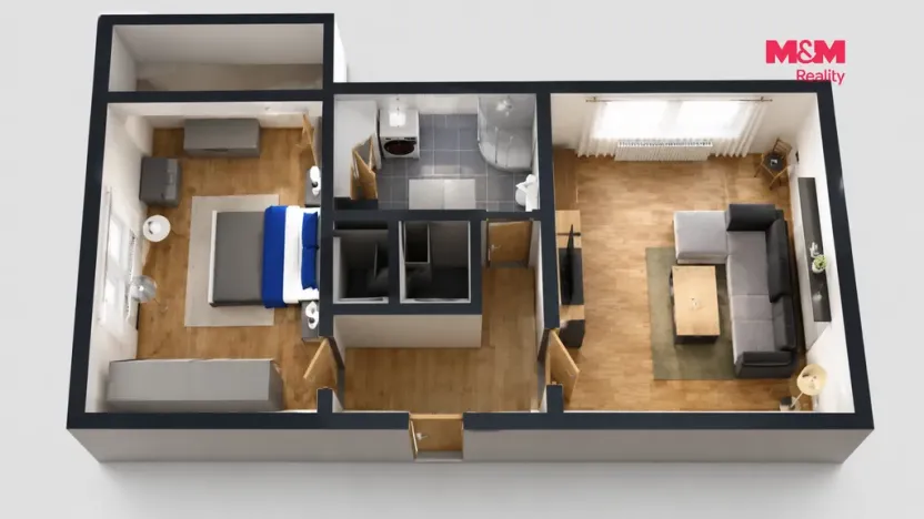 Pronájem bytu 2+1, Žďár nad Sázavou - Žďár nad Sázavou 4, Nezvalova, 60 m2
