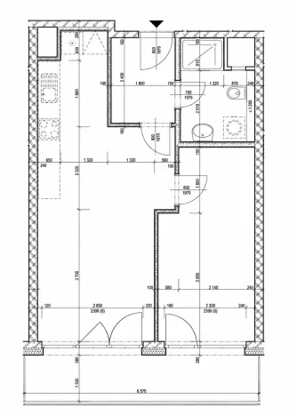 Pronájem bytu 2+kk, Praha - Vysočany, Gerstelova, 62 m2