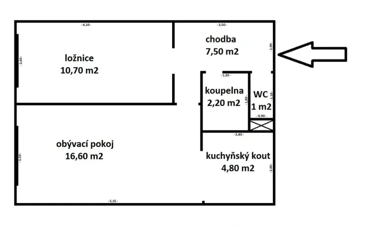 Pronájem bytu 2+kk, Praha - Stodůlky, Lýskova, 44 m2