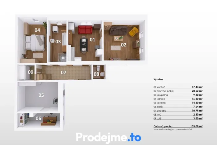 Prodej rodinného domu, Moravské Budějovice - Lažínky, 103 m2