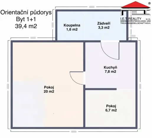 Pronájem bytu 1+1, Brno, Minská, 39 m2