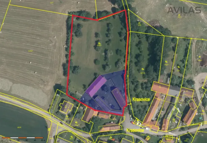 Prodej zahrady, 7561 m², Kondrac, Krasovice