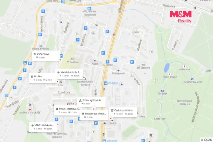 Pronájem bytu 4+1, Ostrava - Výškovice, Proskovická, 76 m2