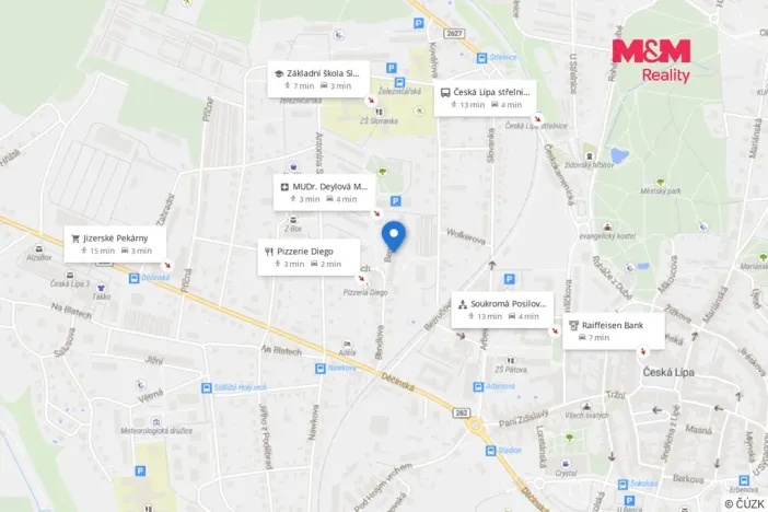 Pronájem bytu 2+1, Česká Lípa, Bendlova, 53 m2