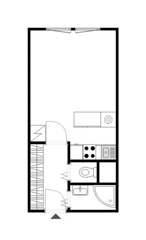 Pronájem bytu 1+kk, Praha - Malešice, Počernická, 24 m2