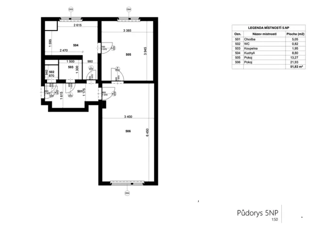 Pronájem bytu 2+1, Česká Třebová, Nové náměstí, 53 m2