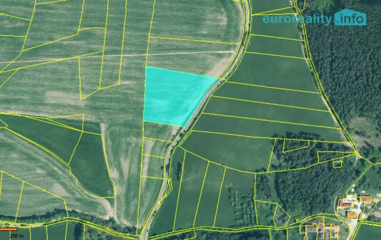 Prodej pole, 10445 m², Únice, Hubenov u Třebohostic