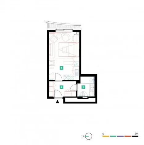 Pronájem bytu 1+kk, Praha - Stodůlky, Mukařovského, 30 m2