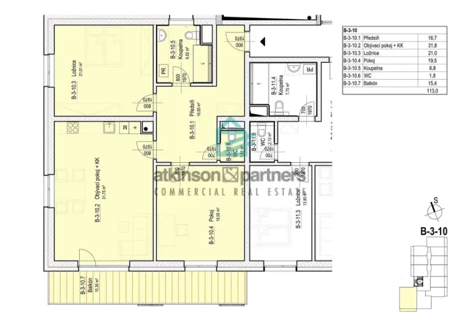 Prodej bytu 3+kk, Hluboká nad Vltavou, Masarykova, 98 m2