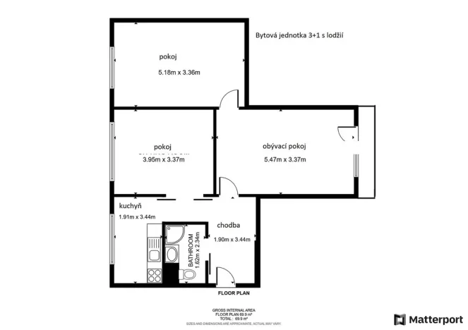 Pronájem bytu 3+1, Teplice - Řetenice, Duchcovská, 72 m2