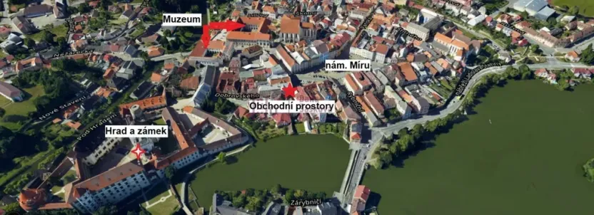 Pronájem obchodního prostoru, Jindřichův Hradec - Jindřichův Hradec I, nám. Míru, 41 m2