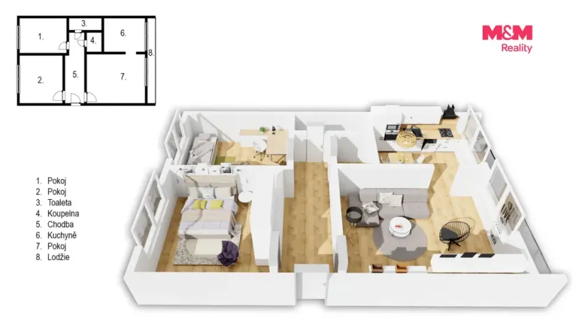 Prodej bytu 3+1, Praha - Krč, Ružinovská, 60 m2