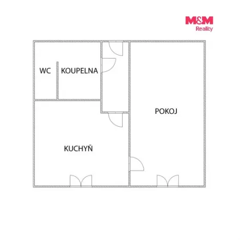 Prodej bytu 1+1, Chomutov, Borová, 35 m2
