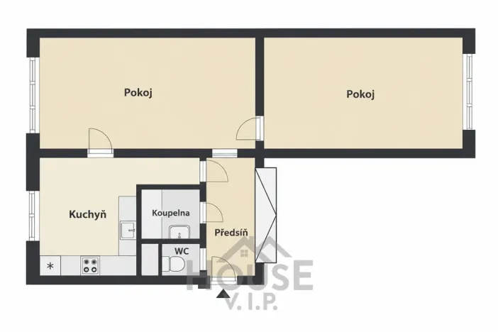 Prodej bytu 2+1, Praha, U páté baterie, 52 m2