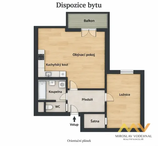 Pronájem bytu 2+kk, Hradec Králové - Svobodné Dvory, K Meteoru, 59 m2