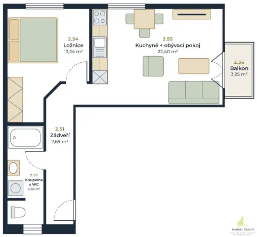 Prodej bytu 2+kk, Krhová, Hlavní, 72 m2