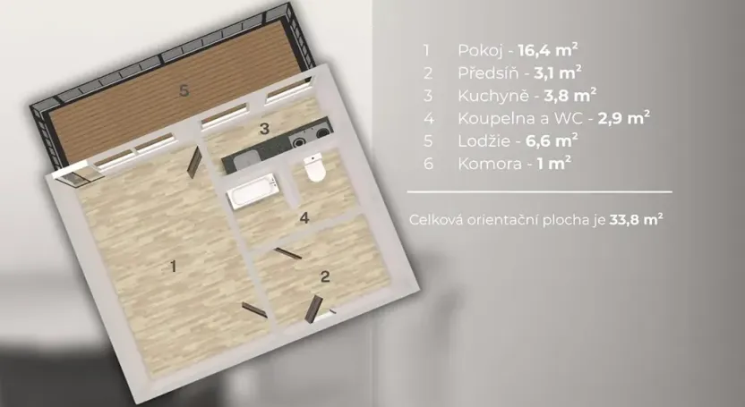 Prodej bytu 1+1, Kralupy nad Vltavou, Krakovská, 27 m2