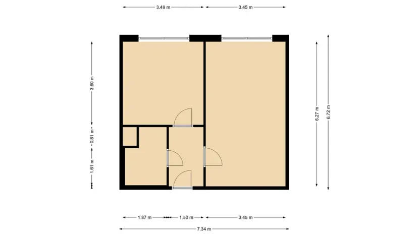 Pronájem bytu 1+1, Ústí nad Labem - Krásné Březno, Rozcestí, 41 m2