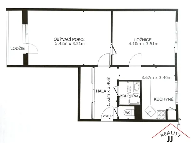Pronájem bytu 2+1, Praha - Malešice, Bydžovského, 57 m2