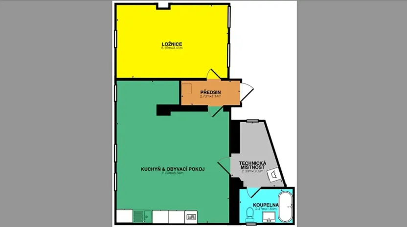 Pronájem bytu 2+kk, Jilemnice, Dolení, 61 m2